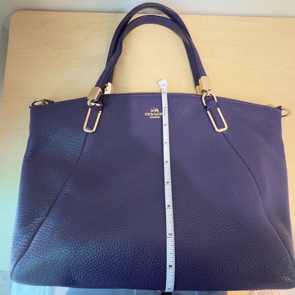 Coach Kelsey Pebbled Leather Satchel | Purple Violet | Crossbody Option 💜 - Picture 13 of 15